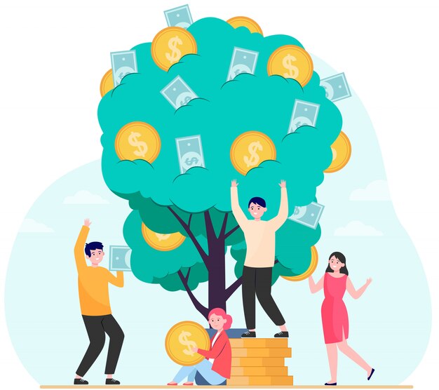 Finanzas, ingresos, concepto de crecimiento financiero