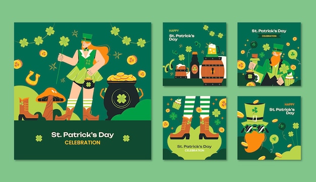 Flat en Instagram publica una colección para la celebración del día de San Patricio.