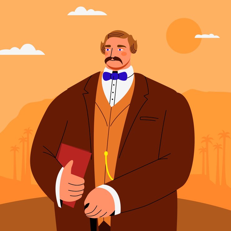 Vector gratuito flat natalicio de juan pablo duarte ilustración