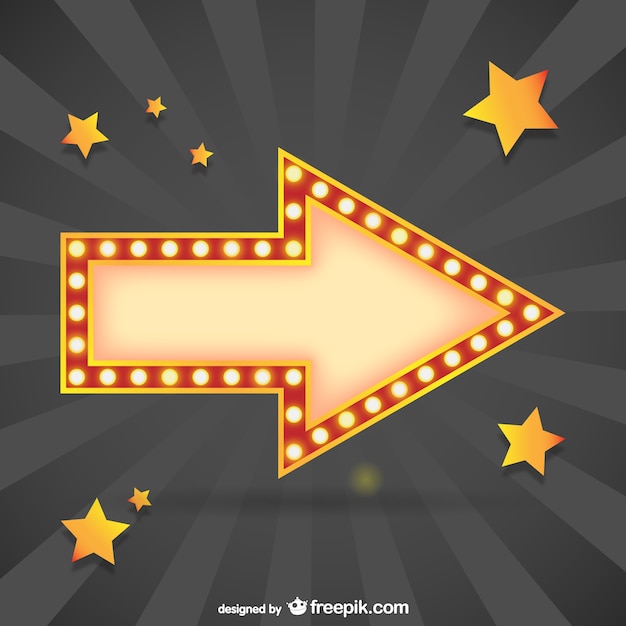 Flecha con estrellas