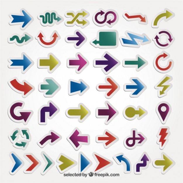 Vector gratuito flecha pegatinas
