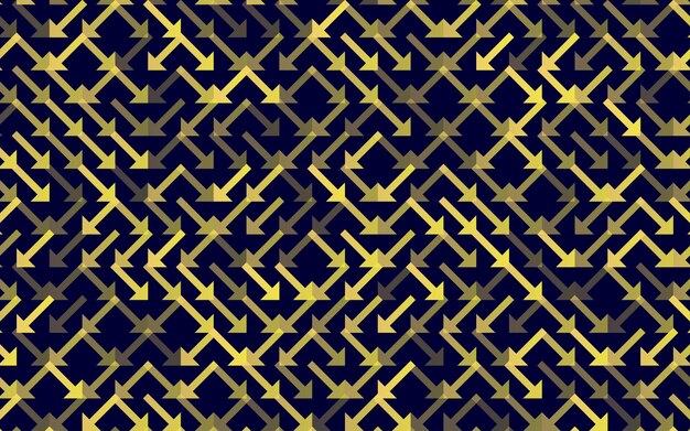Flecha Vector de patrones sin fisuras Banner Adorno de rayas geométricas Ilustración de fondo lineal monocromática
