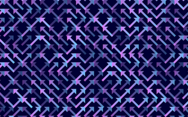 Vector gratuito flecha vector de patrones sin fisuras banner adorno de rayas geométricas ilustración de fondo lineal monocromática