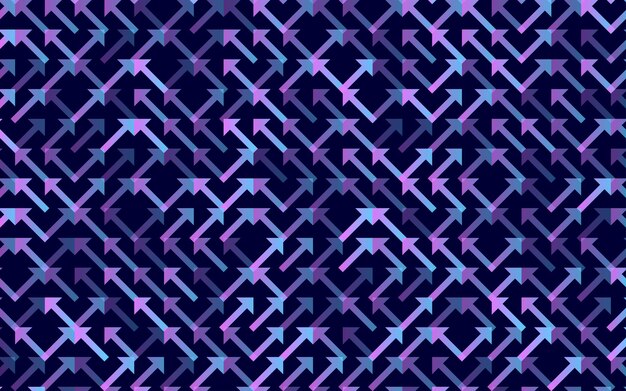 Flecha Vector de patrones sin fisuras Banner Adorno de rayas geométricas Ilustración de fondo lineal monocromática