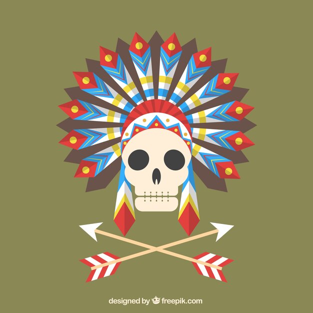Flechas y calavera india 