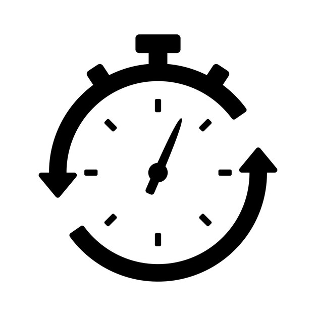 Las flechas del ciclo stopwatch