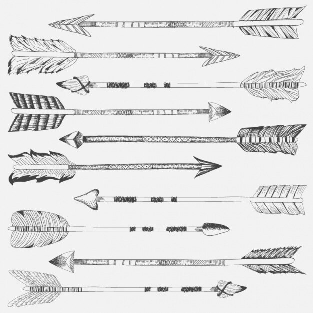 Flechas decorativas dibujadas a mano