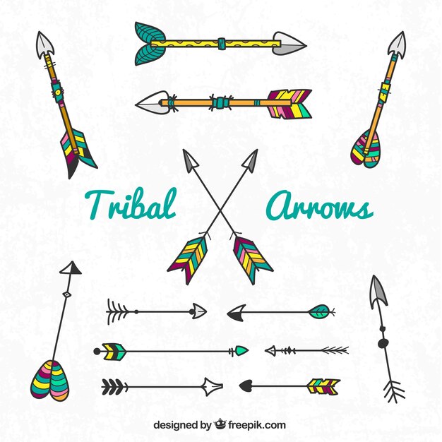 Flechas tribales coloridas