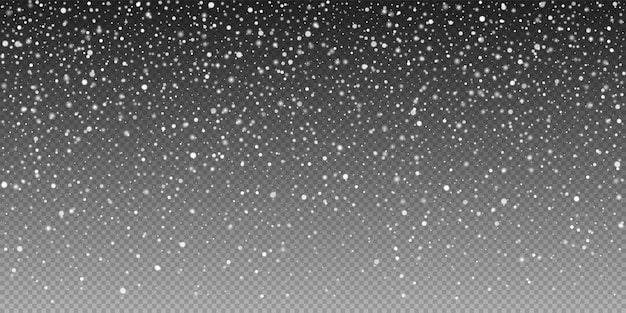 Flocos de nieve helados cayendo sobre un fondo transparente nevada vectorial de invierno para la escena de nieve de Navidad