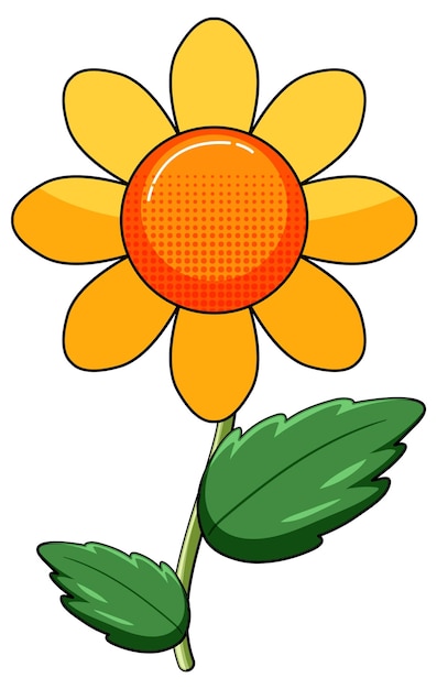 flor amarilla con hojas