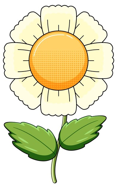 flor blanca con hojas