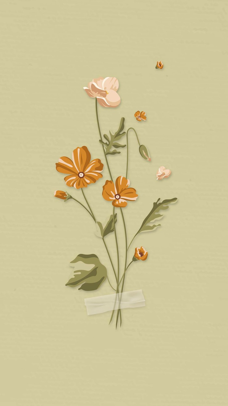 Vector gratuito flores florecientes en un vector de fondo verde