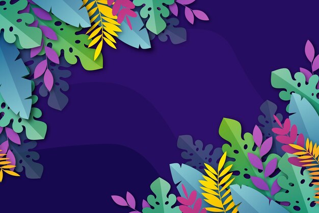Flores / hojas tropicales - fondo para zoom