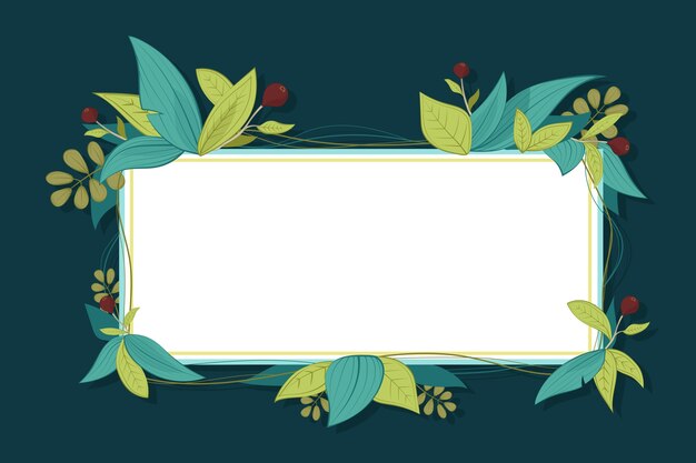 Flores de invierno con banner vacío