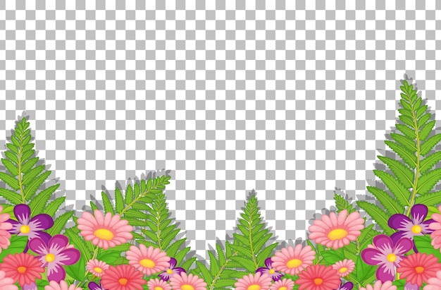 Flores rosadas con hojas transparentes.