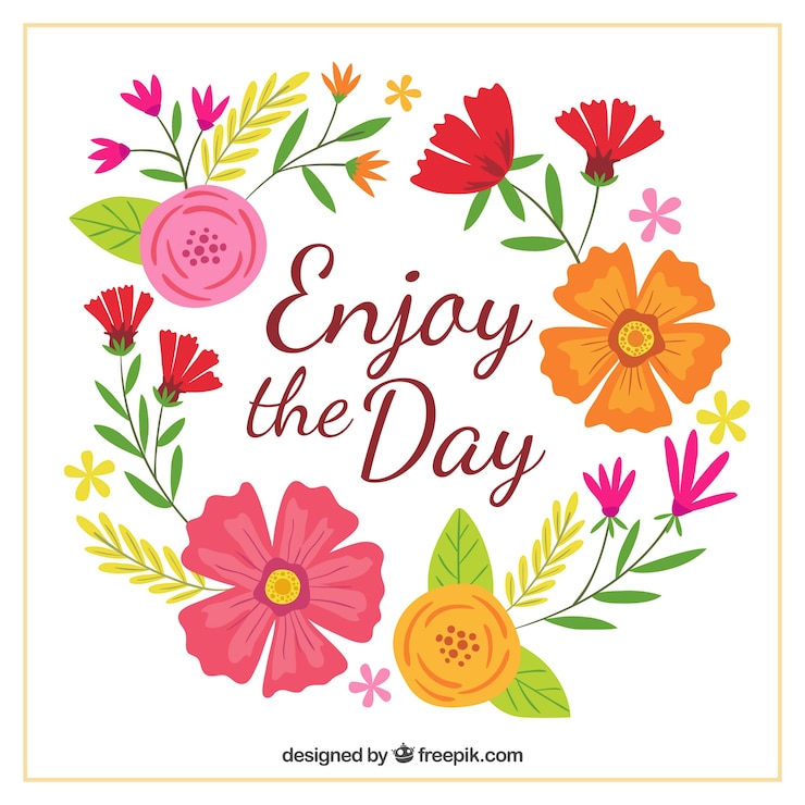 Vector gratuito flores vintage dibujadas a mano con mensaje