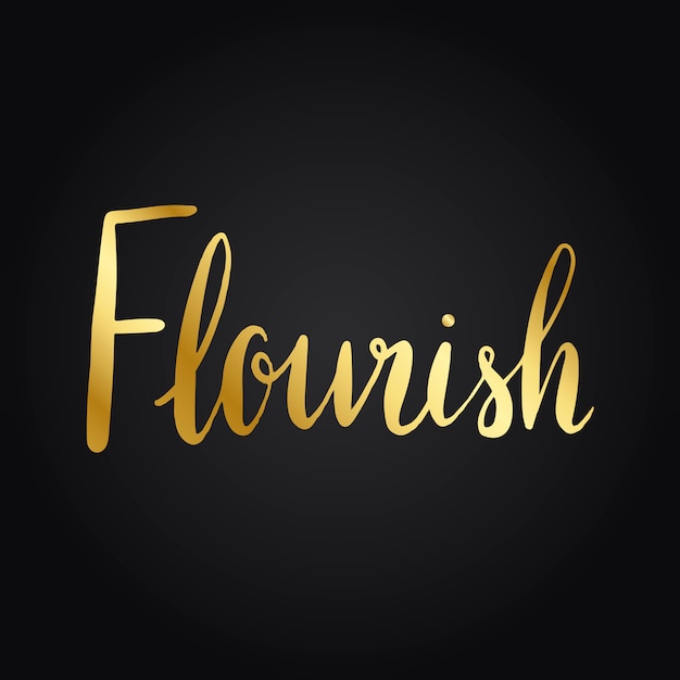 Vector gratuito flourish palabra tipografía estilo vector