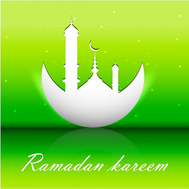 Fluor verde Ramadán Kareem