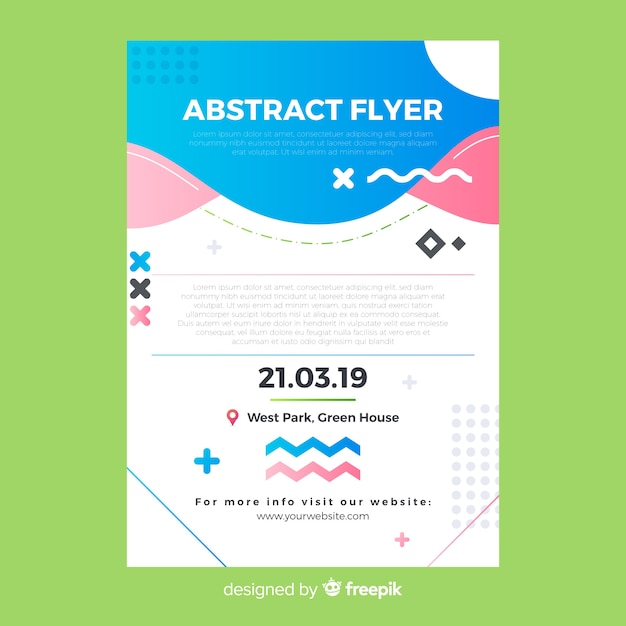 Vector gratuito flyer abstracto