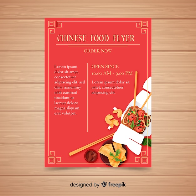 Flyer comida china