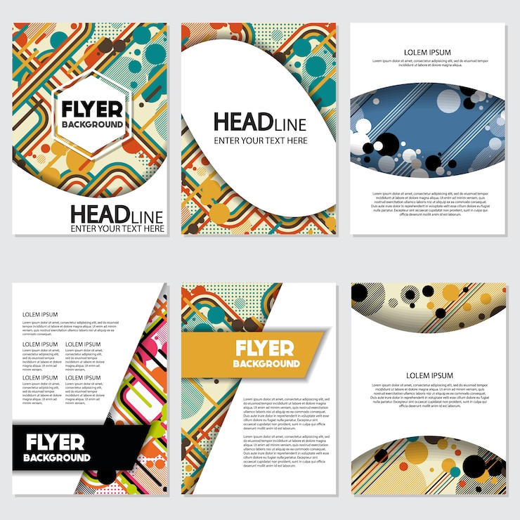 Vector gratuito flyer con diseño elegante