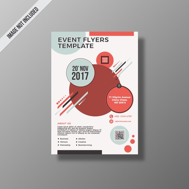 Flyer con diseño de evento de negocios