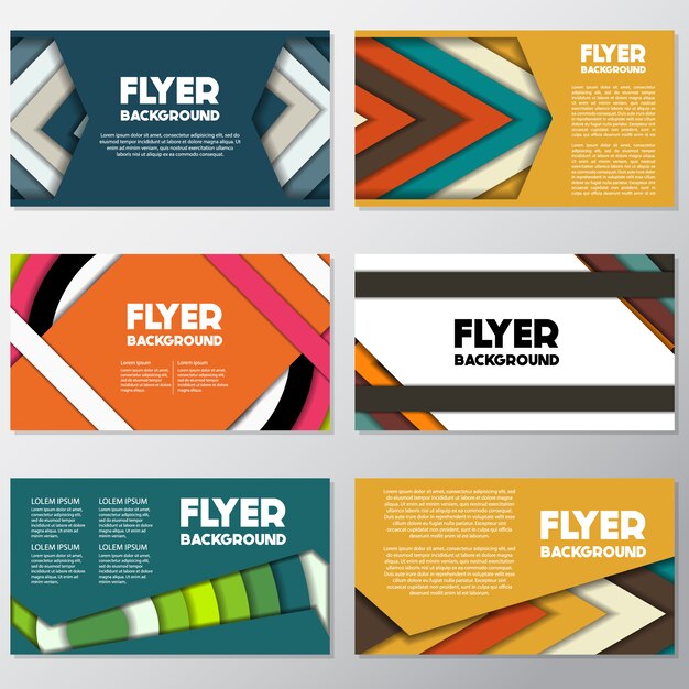Flyer con diseño multicolor