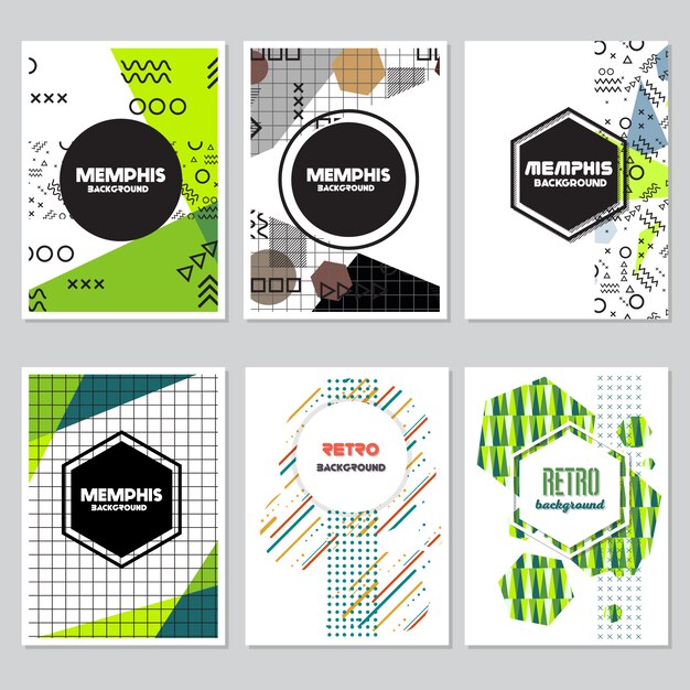 Flyer con diseño verde
