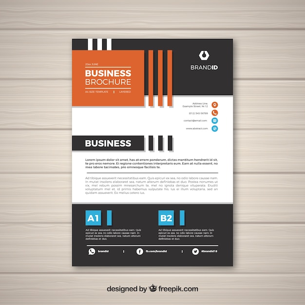 Vector gratuito flyer de empresa elegante