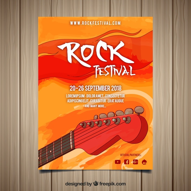 Flyer para festival de música rock