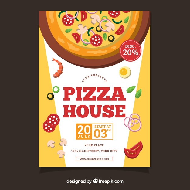 Flyer ingredientes de pizza