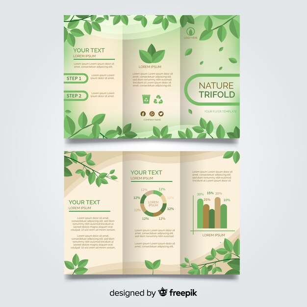 Flyer de naturaleza tríptico