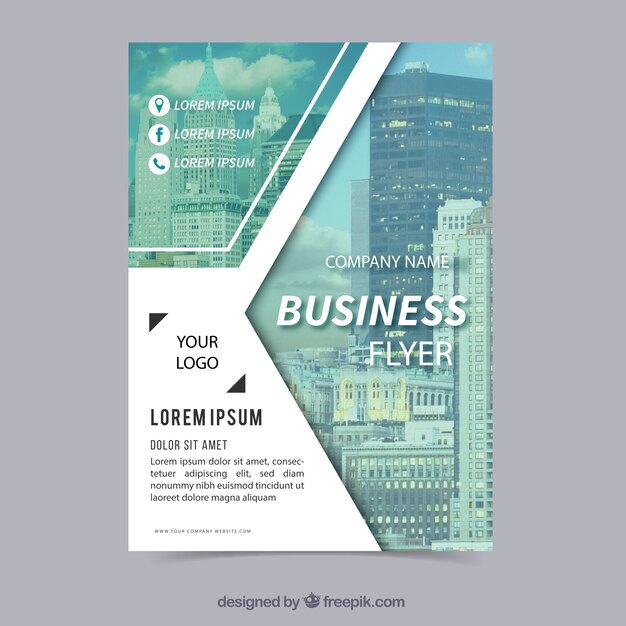 Flyer negocios plano