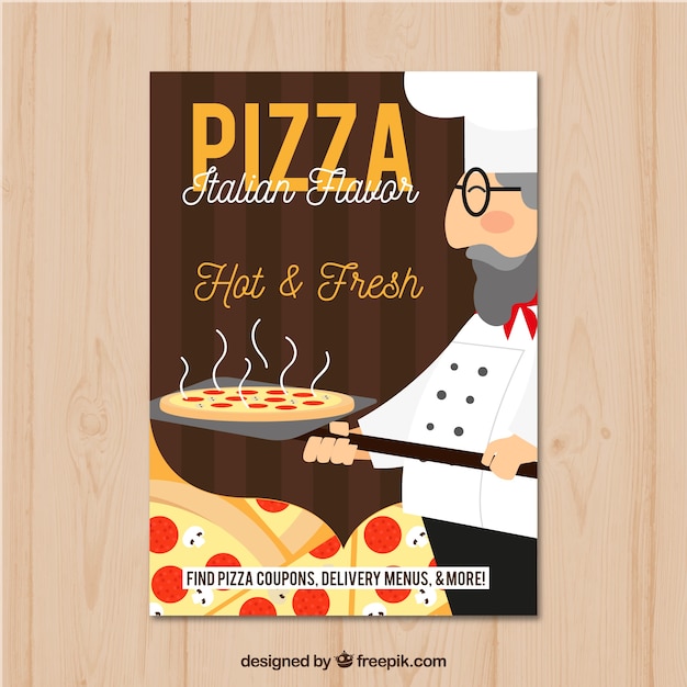 Flyer pizza italiana tradicional