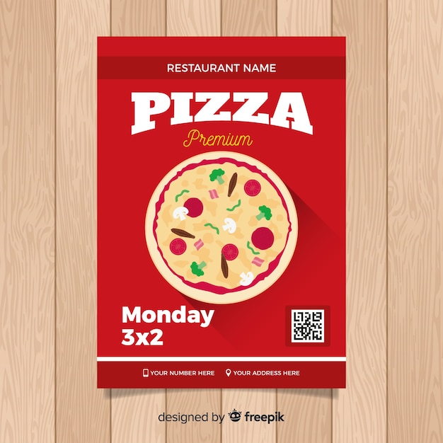 Flyer restaurante pizza simple