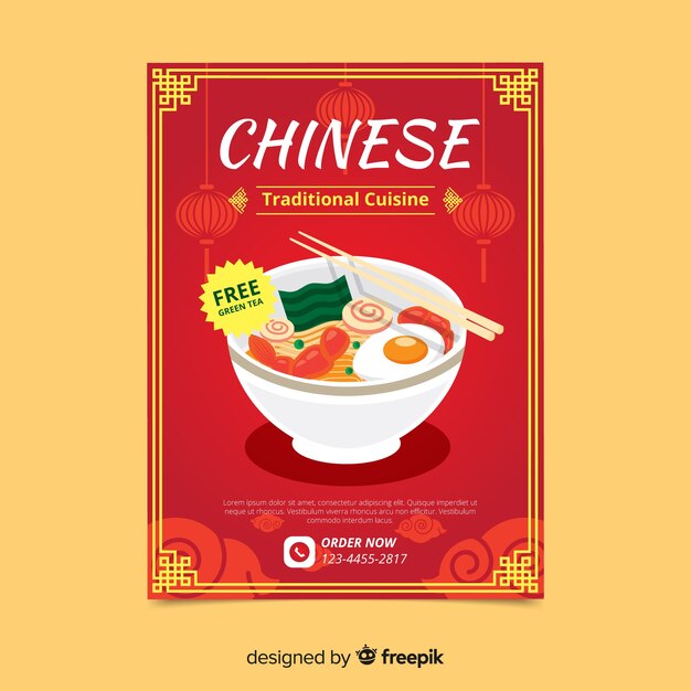 Flyer simple comida china
