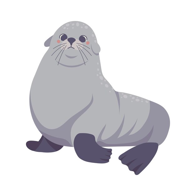 la foca monje icono de animal ártico aislado