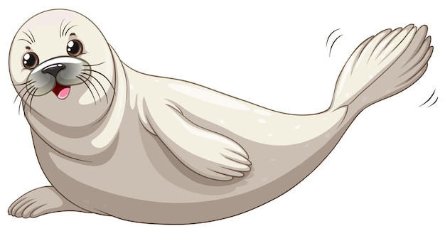 Foca con piel blanca sonriendo