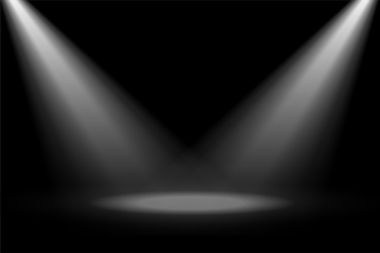 Vector gratuito foco de los reflectores del escenario abstracto