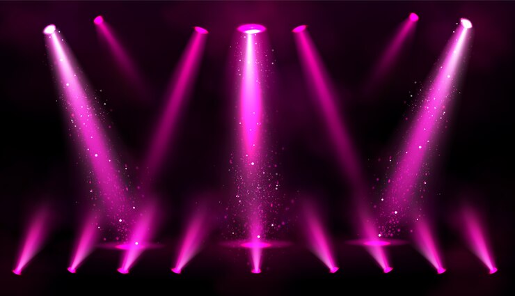 Vector gratuito los focos rosados brillan con chispas