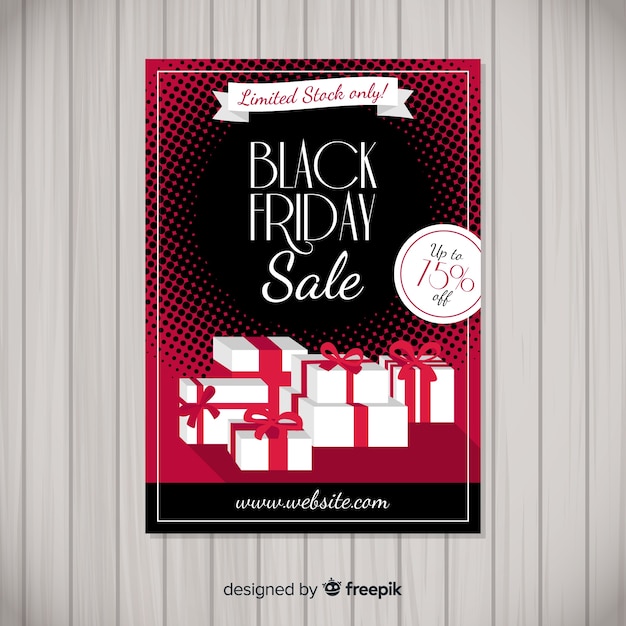 Vector gratuito folleto de black friday