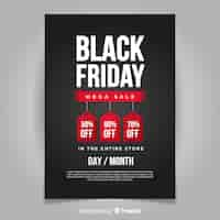 Vector gratuito folleto de black friday