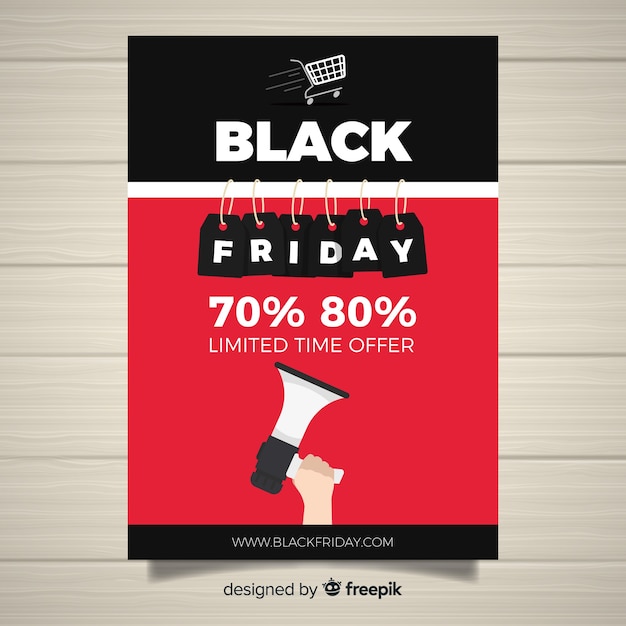 Vector gratuito folleto de black friday