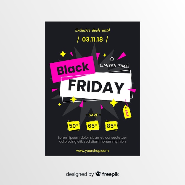 Vector gratuito folleto de black friday