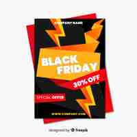 Vector gratuito folleto de black friday