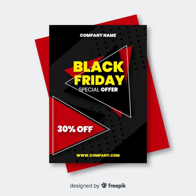 Vector gratuito folleto de black friday