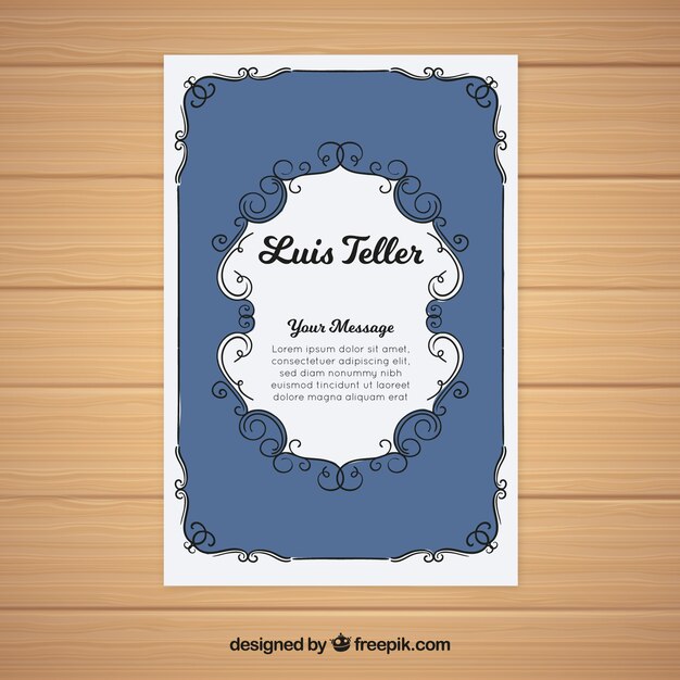 Folleto clásico de funeral con estilo elegante