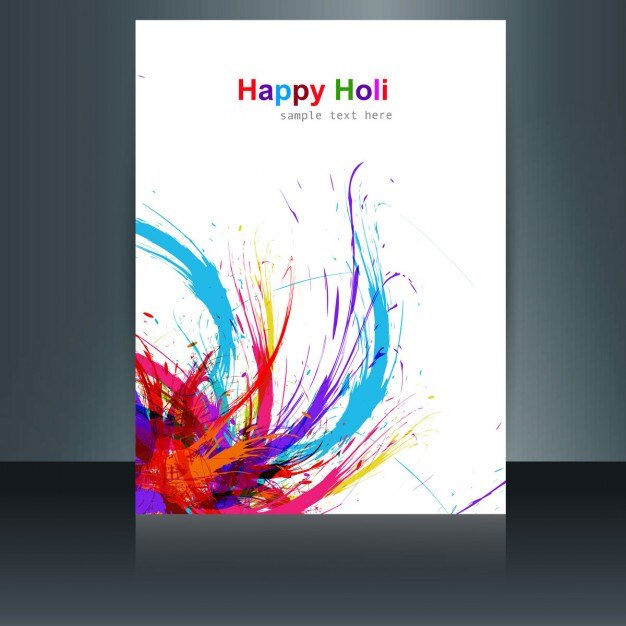 Folleto colorido Holi