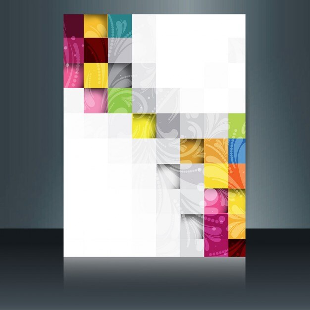 Folleto colorido de mosaico