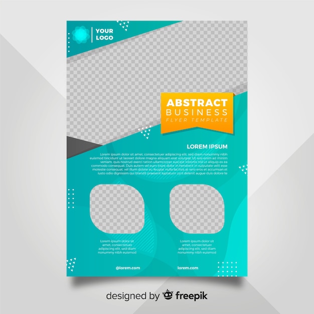 Vector gratuito folleto colorido de negocios con diseño abstracto